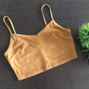 Suede Crop Top
